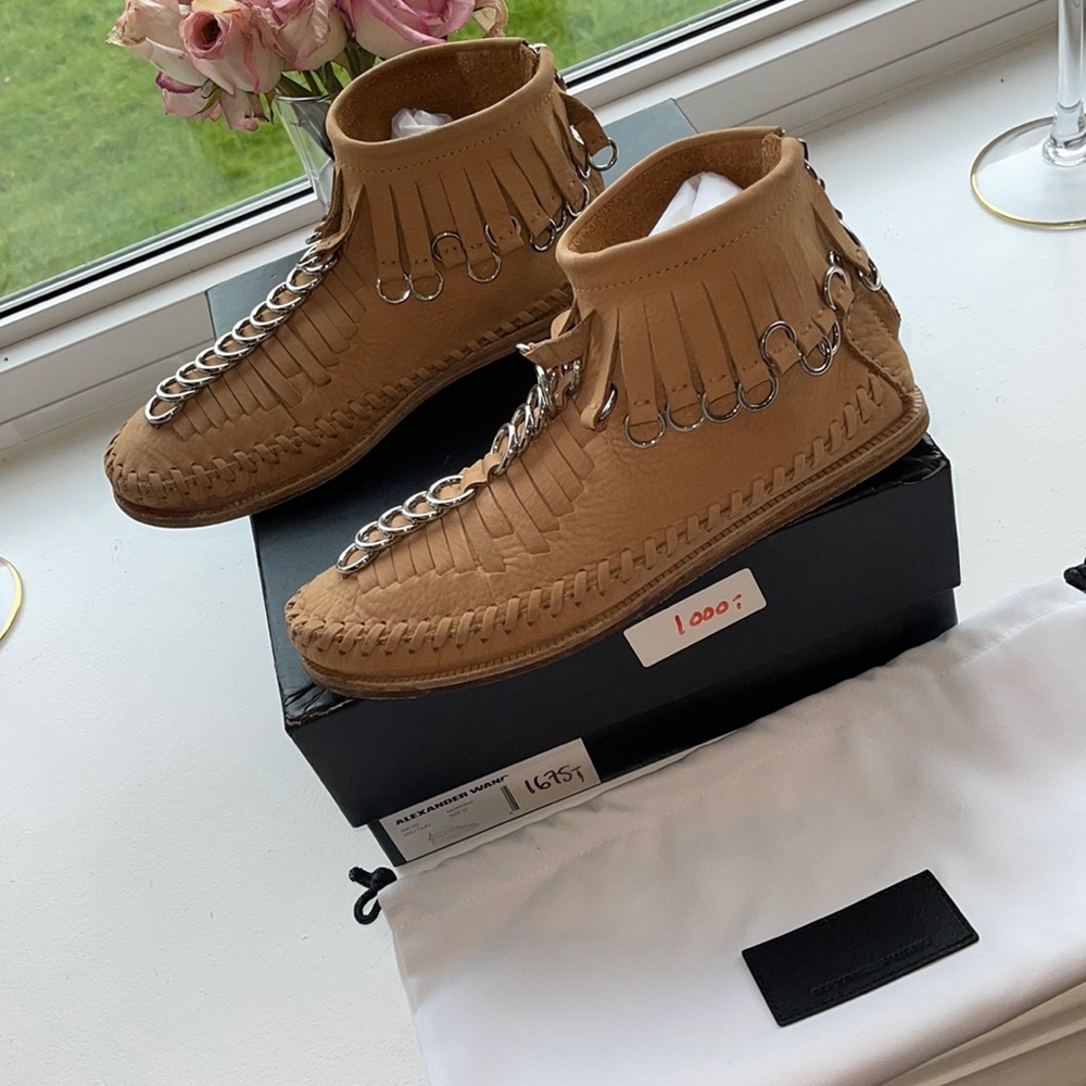Alexander Wang Montana Moccasin Booties 37 Clay